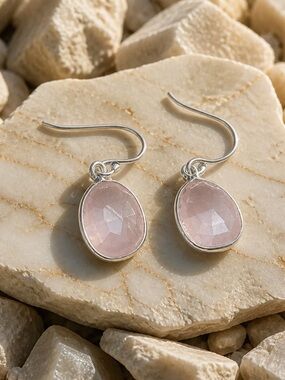 NEW! Rose Quartz Earrings
